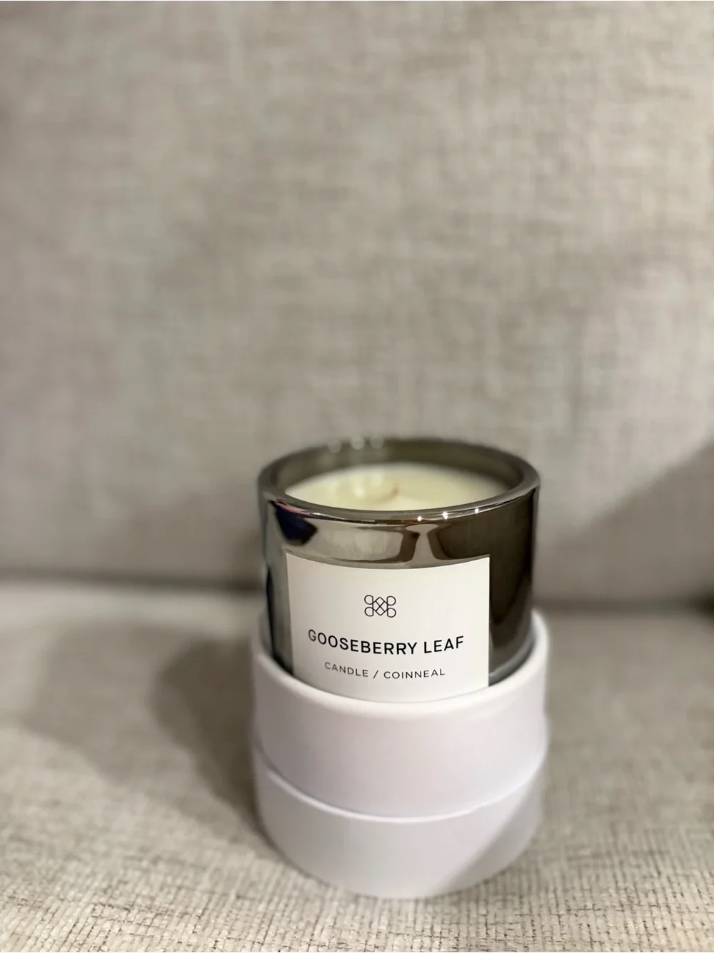 Gooseberry Leaf Scented Candle - Silver Glass - Cloon Keen Ireland
